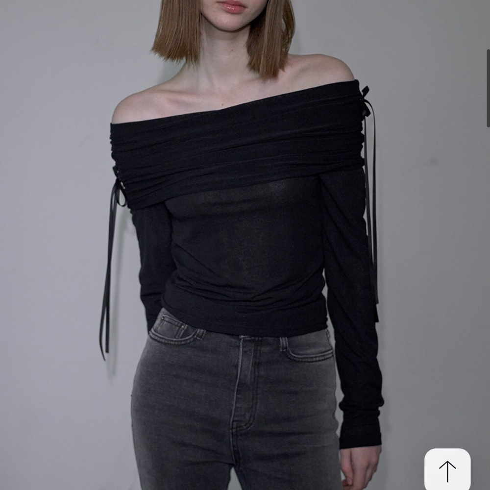 Rose Frantz Ribbon Off-the-shoulder Top